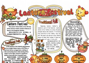 元宵节英语小报手抄报模板，简单又漂亮！适合3-6年级学生