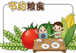 节约粮食小报模板：简单又漂亮的手抄报设计，世界粮食日主题轻松做