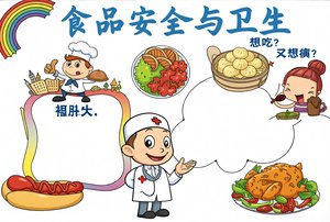 2024年最新食品安全小报模板，简单又漂亮，小学手抄报必备