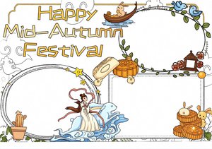 中秋节英语小报模板简单又漂亮！Happy Mid-Autumn...