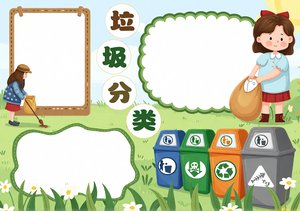 垃圾分类小报模板简单又漂亮！适合3-6年级的手抄报内容，环保主题手抄报怎么做