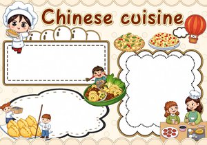 小学生美食小报模板 简单又漂亮！中国美食英语手抄报