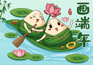 端午小报简单又漂亮 | 手绘卡通画端午手抄报模板图片