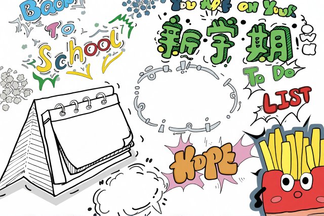 新学期手抄报简单又漂亮：新学期新气象计划表模板，学生开学必备