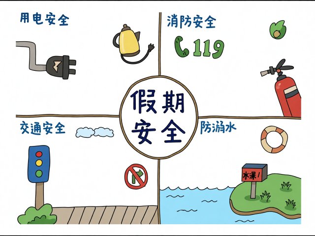 小学生假期安全手抄报简单又漂亮，暑假安全主题模板，内容齐全易上手