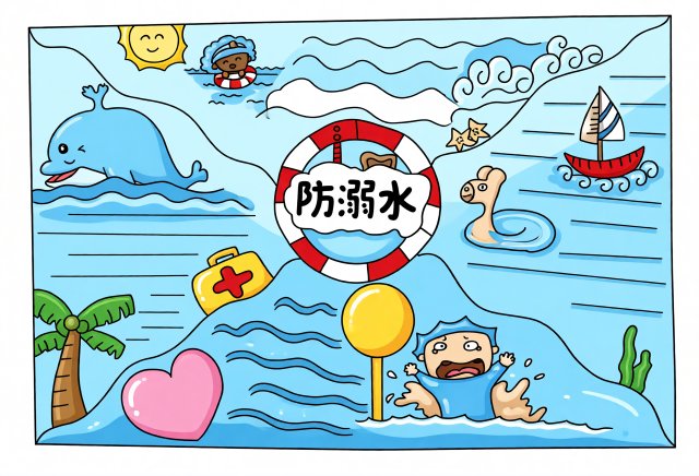 防溺水小报简单又漂亮_暑期安全教育手抄报模板_适合一二三年级