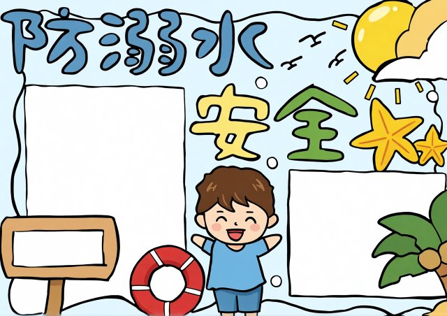 防溺水安全小报简单又漂亮！小学生暑假安全教育手抄报模板，简单又漂亮！
